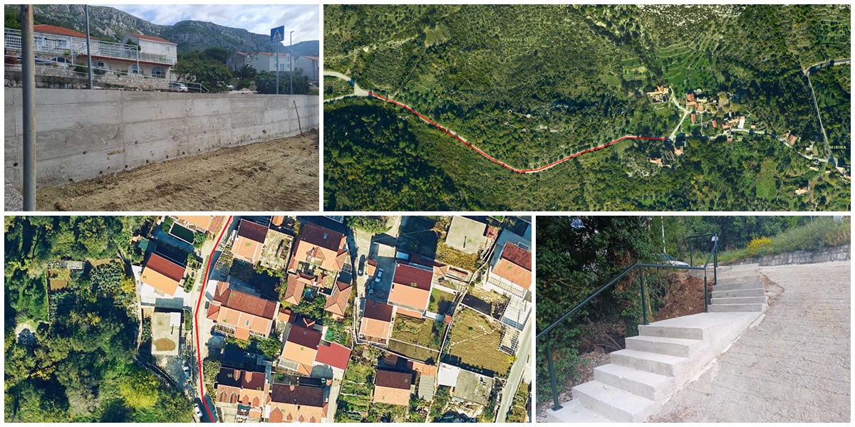 Uređuje se ceste u Mokošici i Petrovom selu, završena sanacija potpornog zida u Prijevoru