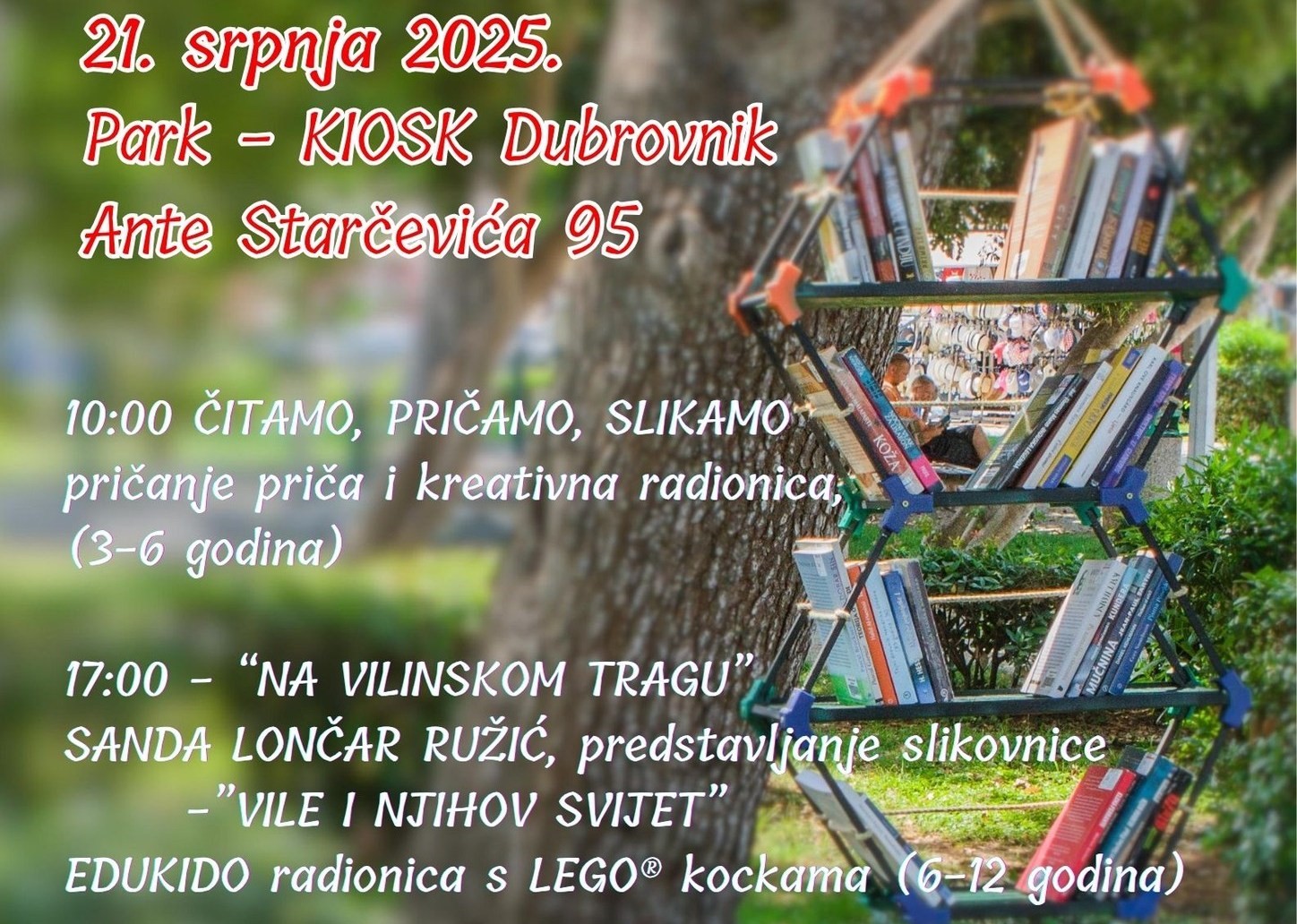 Srpanjske Knjige pod stablima ugostit će Sandu Lončar Ružić i pjesnikinje Jugom označene
