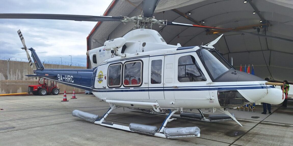 Spektakl na orebićkom helidromu: Prva vježba s novim MUP-ovim superhelikopterom Bell 412EPX