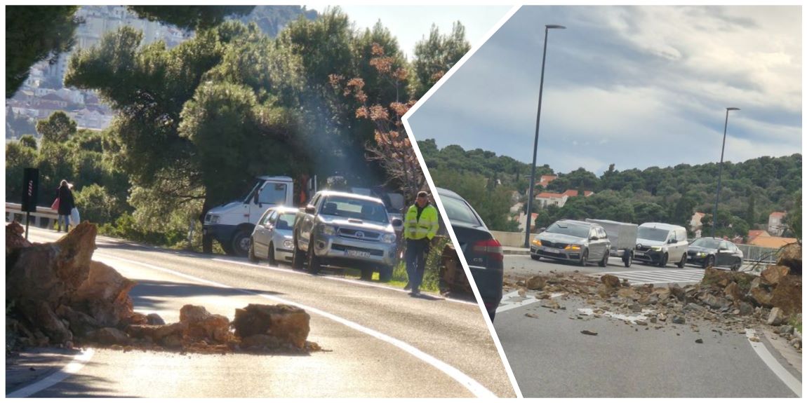 OPREZ U PROMETU Nakon kiše, niz novih odrona dogodio se na području dubrovačke okolice
