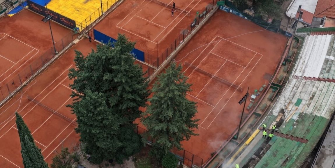 Vrijeme loše, ali radovi u Lapadu napreduju: Dubrovnik se sprema za povijesni WTA turnir 2026.