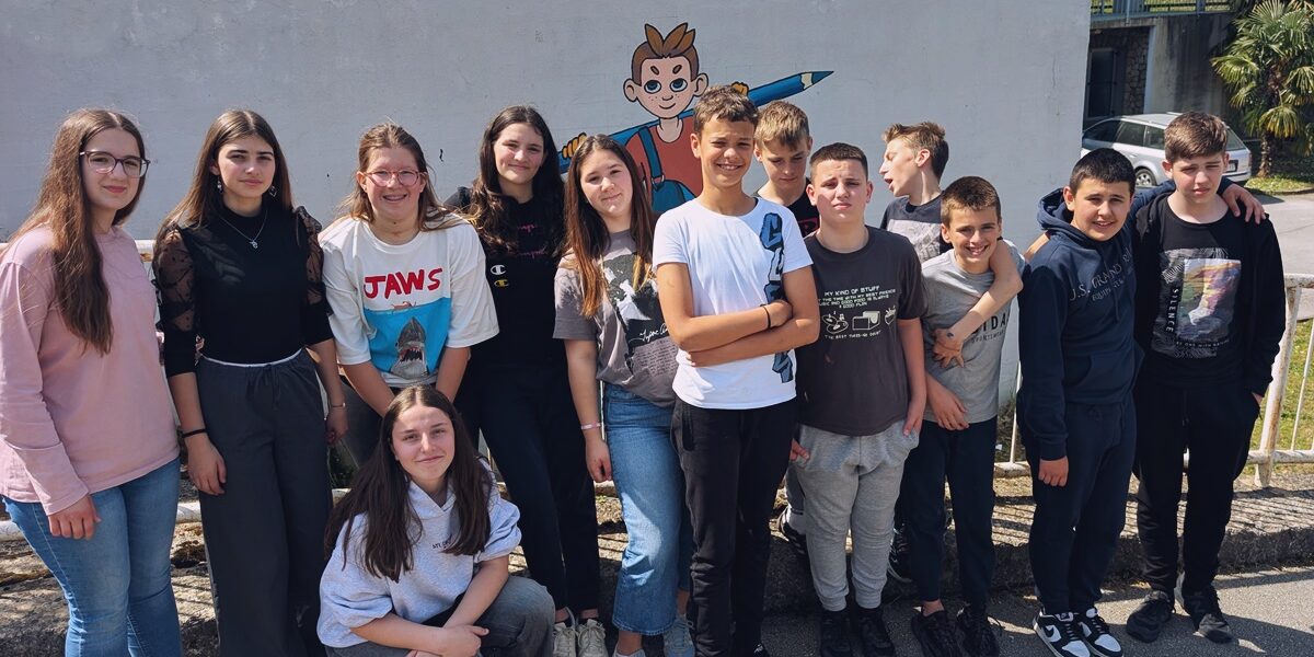 Osnovna škola Gruda dobila novi mural uoči Dana planeta Zemlje