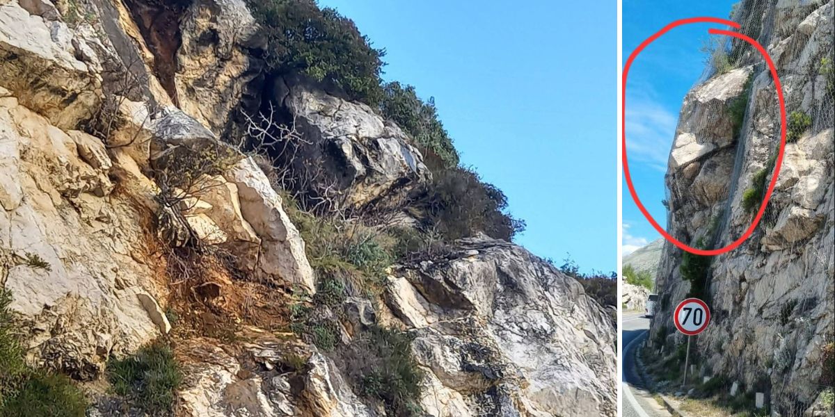 Vozači uočili opasne stijene na cesti prema Konavlima. “Hoće li ovo netko sanirat kad se dogodi tragedije”