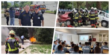 FOTO/VIDEO: U Kuparima zajednička pokazna vježba JVP Dubrovački vatrogasci i budućih mladih policajaca