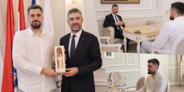 Gradonačelnik Franković primio Petra Dubelja, najboljeg igrača SuperSport Premijer lige