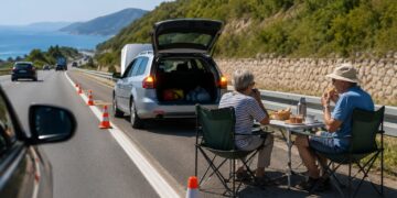 PIKNIK U ZAUSTAVNOM TRAKU Objava pčelara nas je nasmijala, ali otvorila i ozbiljno pitanje sigurnosti na autocestama