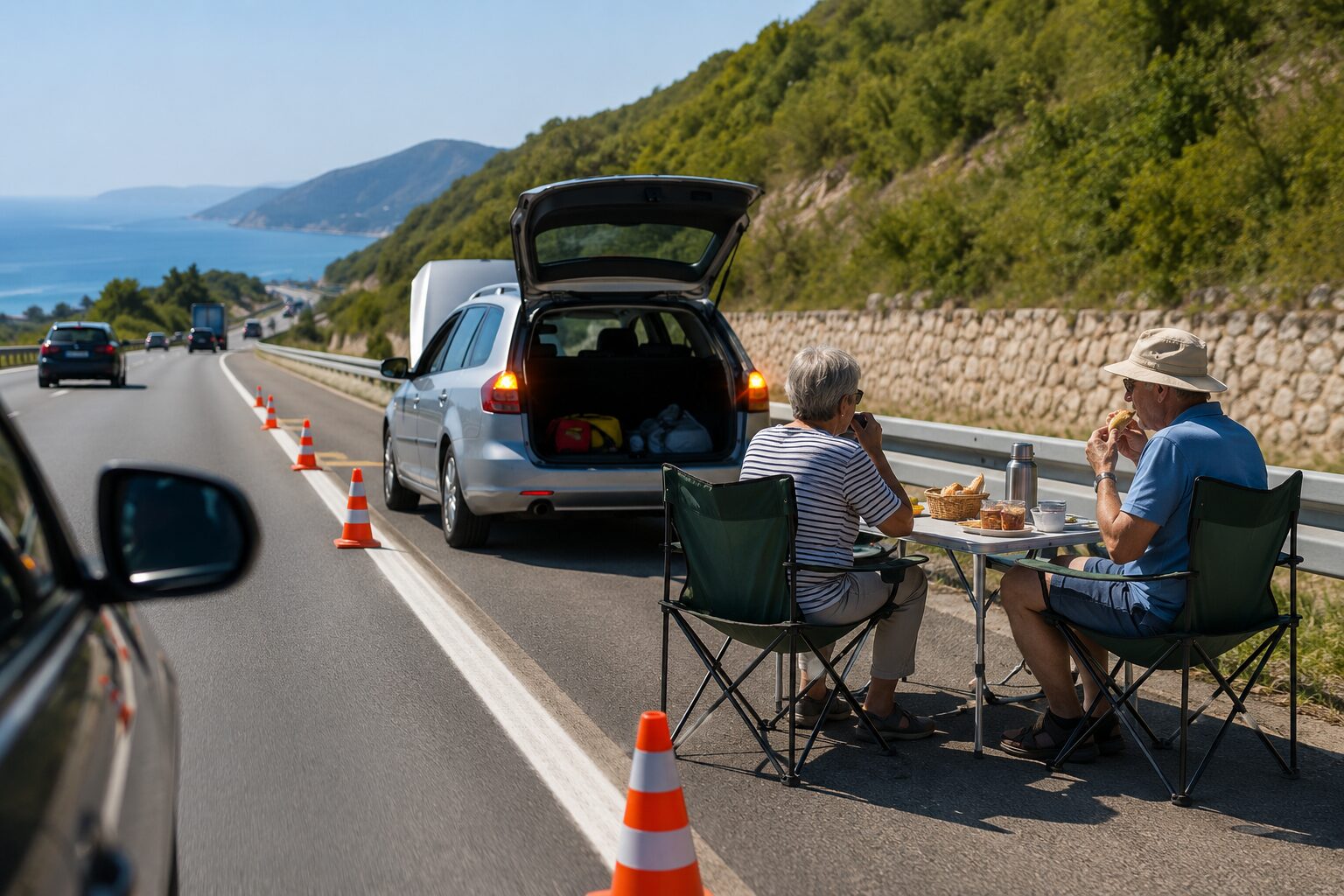 PIKNIK U ZAUSTAVNOM TRAKU Objava pčelara nas je nasmijala, ali otvorila i ozbiljno pitanje sigurnosti na autocestama