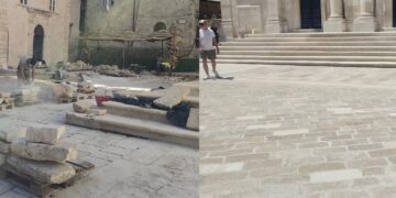 Prošetali smo obnovljenom Poljanom Marina Držića: zasad ne podsjeća na Stradun, ali ima vremena