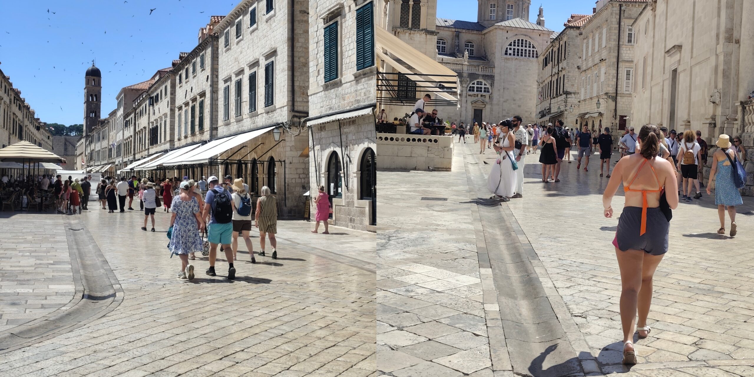 Stradun neuobičajeno miran: izostanak kruzera osjetio se u srcu Dubrovnika