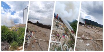 FOTO: Požar na odlagalištu otpada Dubravica