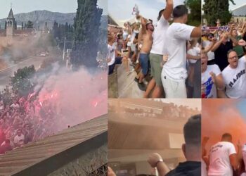FOTO & VIDEO Hajdukovce dočekala masa navijača, stigli i Korčulani, a Stipica poveo poznatu pjesmu