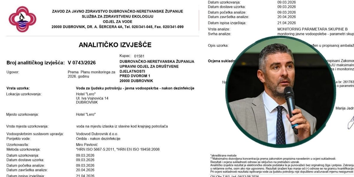 Franković objavio nalaze: „Neću dopustiti da se voda iz kontrolne bušotine predstavlja kao voda iz dubrovačkih slavina“