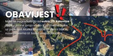 Grad moli da se maknu automobili u Ulici Marka Marojice i u Ulici bana J. Jelačića!