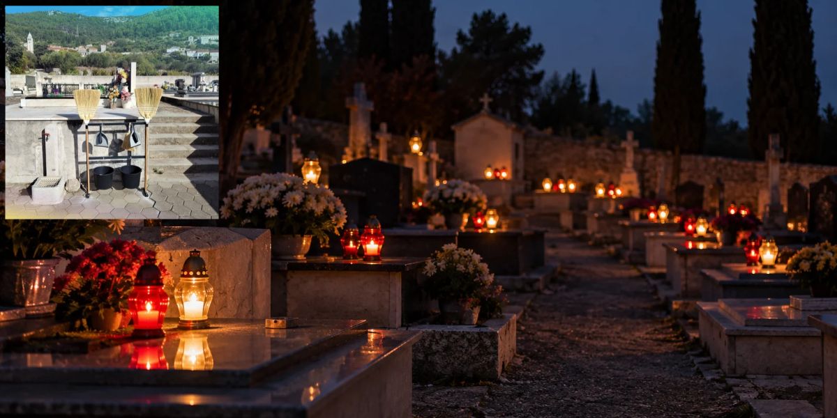 SVI SVETI Lampioni, cvijeće, aranžmani... A gdje je metla? Pa na groblju!